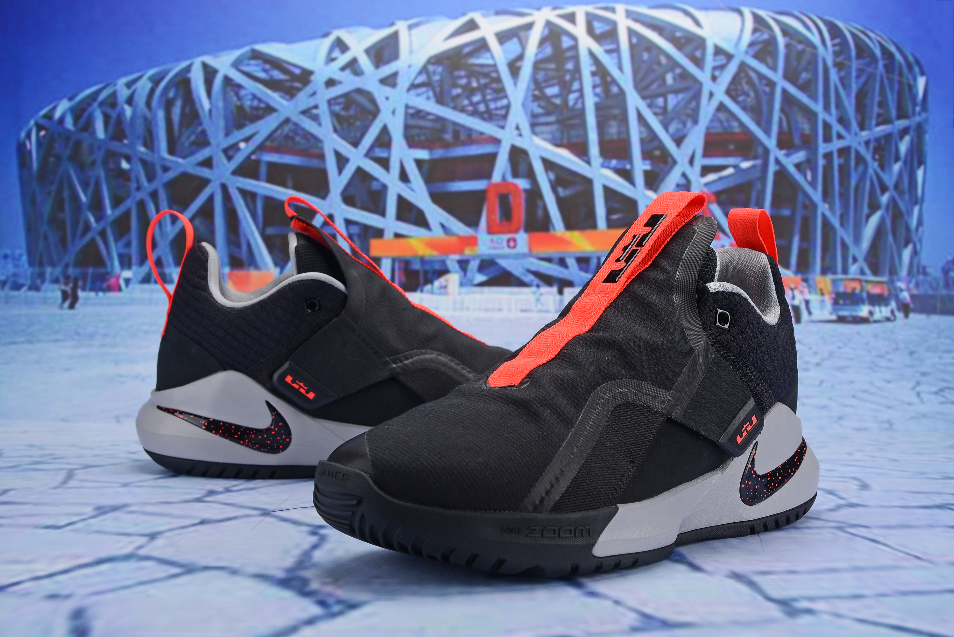 Men Nike LeBron Ambassador 11 Black Orange Basketball Shoes
